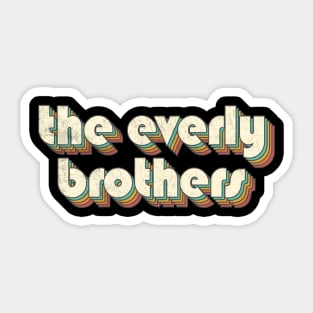 Vintage Brothers Rainbow Letters Distressed Style Sticker